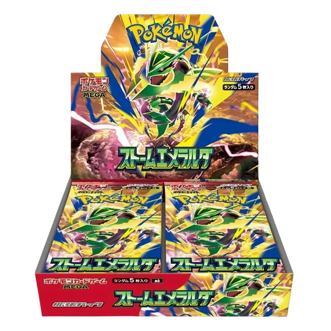 Pokémon Card Game MEGA Storm Emeralda M6 Japanese booster box featuring Mega Rayquaza ex