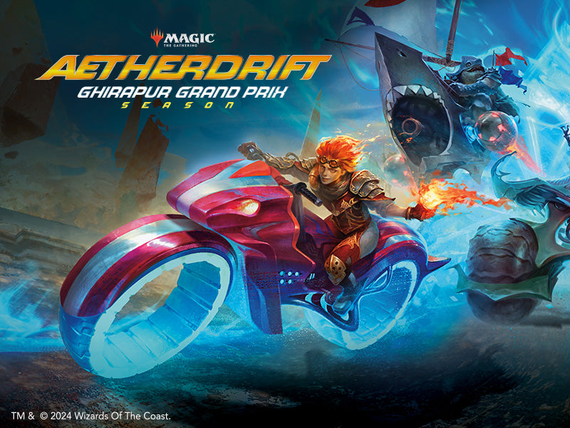 Aetherdrift Ghirapur Grand Prix official Magic: The Gathering key art