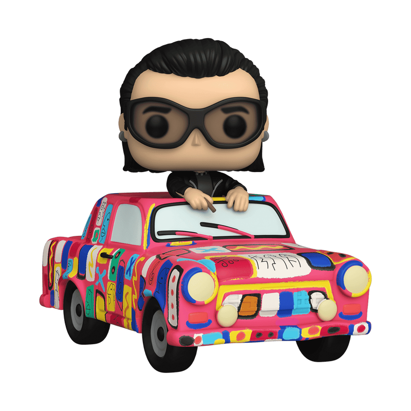 Funko Pop! Rides U2 Bono with Achtung Baby Car #293 official factory image