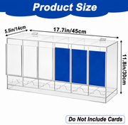 6-slot acrylic booster pack dispenser dimensions 17.7 by 5.5 by 11.8 inches