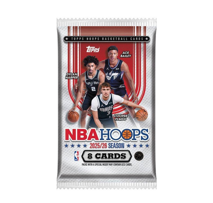 Topps 2025-26 NBA Hoops Basketball Value Box | Factory Sealed