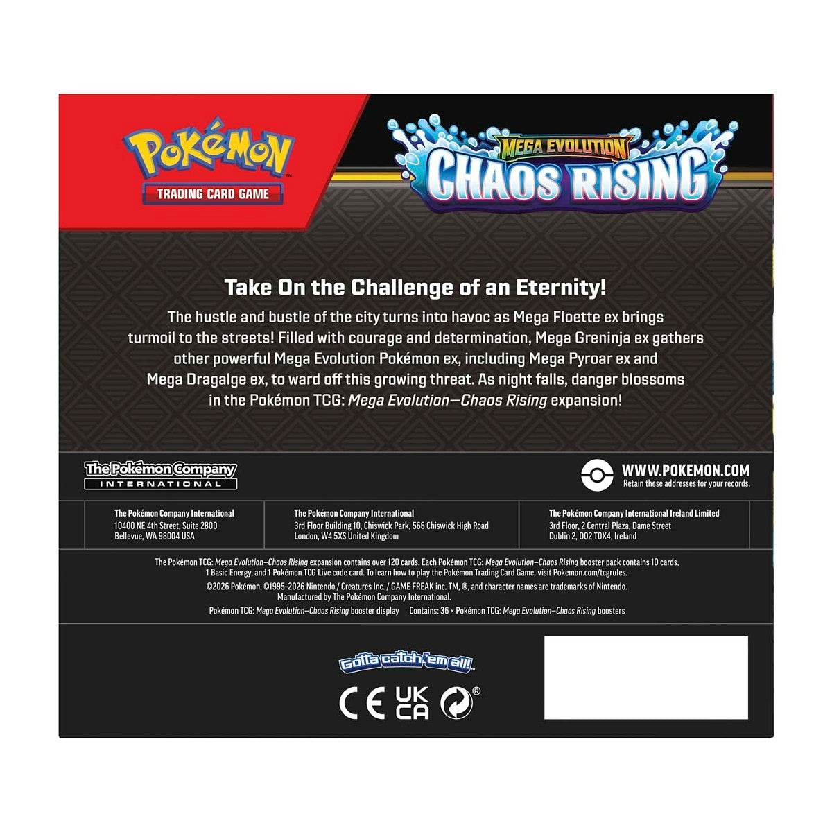 Mega Evolution-Chaos Rising Booster Display Box (36 Packs)