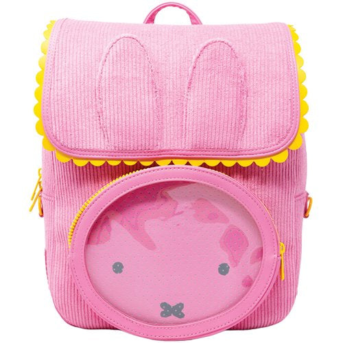Miffy Corduroy and Faux Leather Pin Trading Backpack
