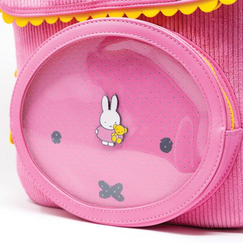 Miffy Corduroy and Faux Leather Pin Trading Backpack