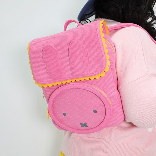 Miffy Corduroy and Faux Leather Pin Trading Backpack