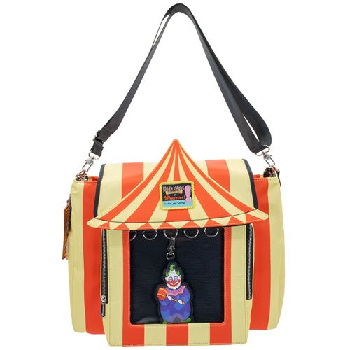 Killer Klowns From Outer Space Padded Pin Trading Tent Crossbody Bag with Jumbo Charm