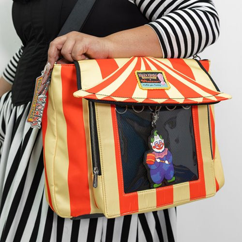 Killer Klowns From Outer Space Padded Pin Trading Tent Crossbody Bag with Jumbo Charm (Backordered)