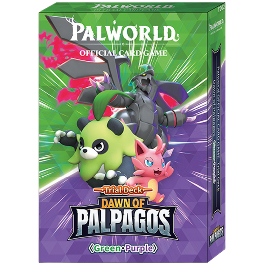 Palworld Official Card Game Trial Deck: Dawn of Palpagos (Green/Purple) PREORDER | Release Date July 30, 2026