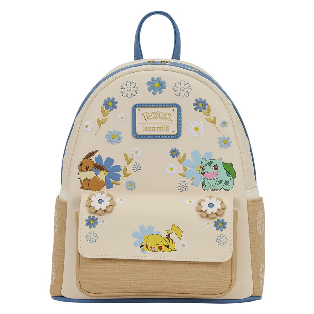 Pokémon floral Loungefly mini backpack front view