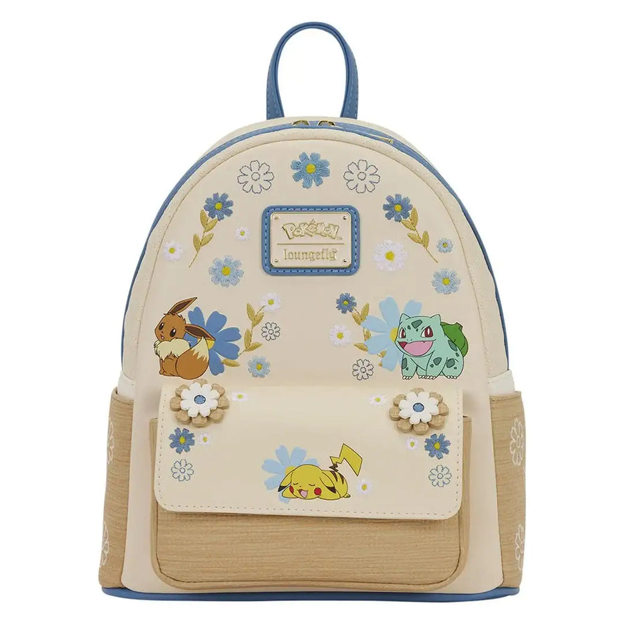 Pokémon floral Loungefly mini backpack front view