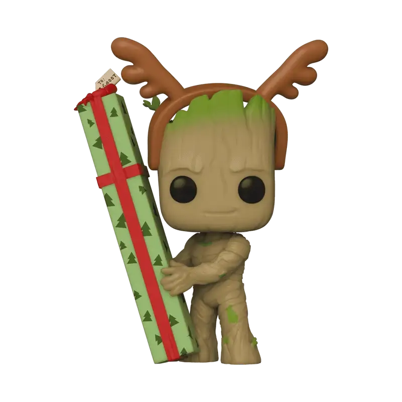 Funko Pop! Guardians Holiday Groot #1105 boxed vinyl bobblehead official stock image