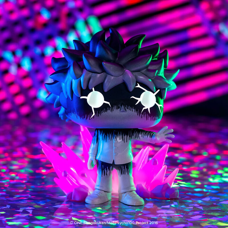 Mob glow in the dark Funko Pop lifestyle view