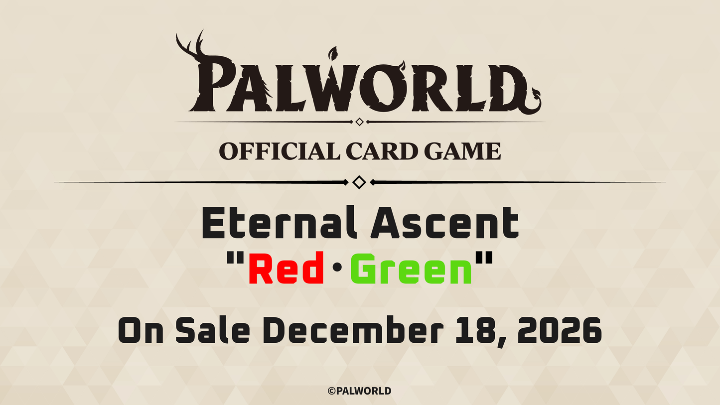 Palworld Official Card Game Eternal Ascent TD03 Red Green Trial Deck English packaging