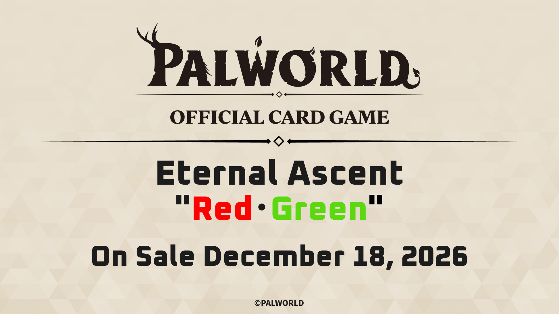 Palworld Official Card Game Eternal Ascent TD03 Red Green Trial Deck English packaging