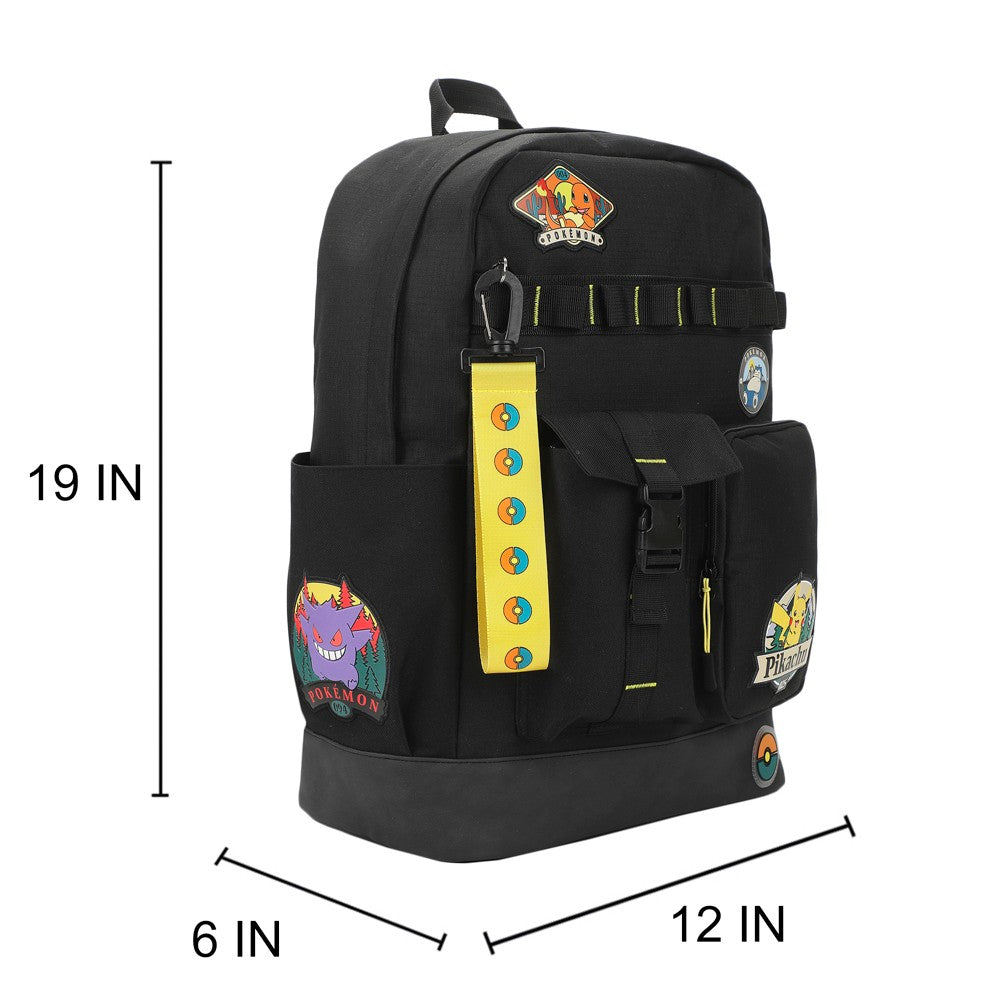Pokémon character patch backpack alternate view