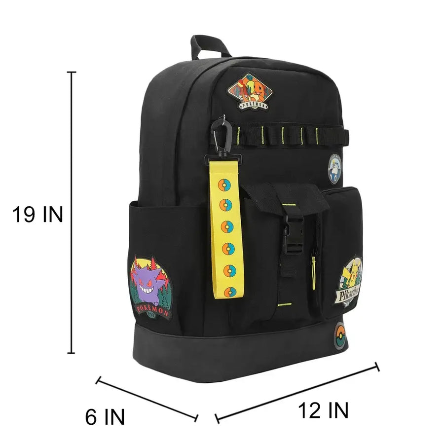 Pokémon character patch backpack alternate view