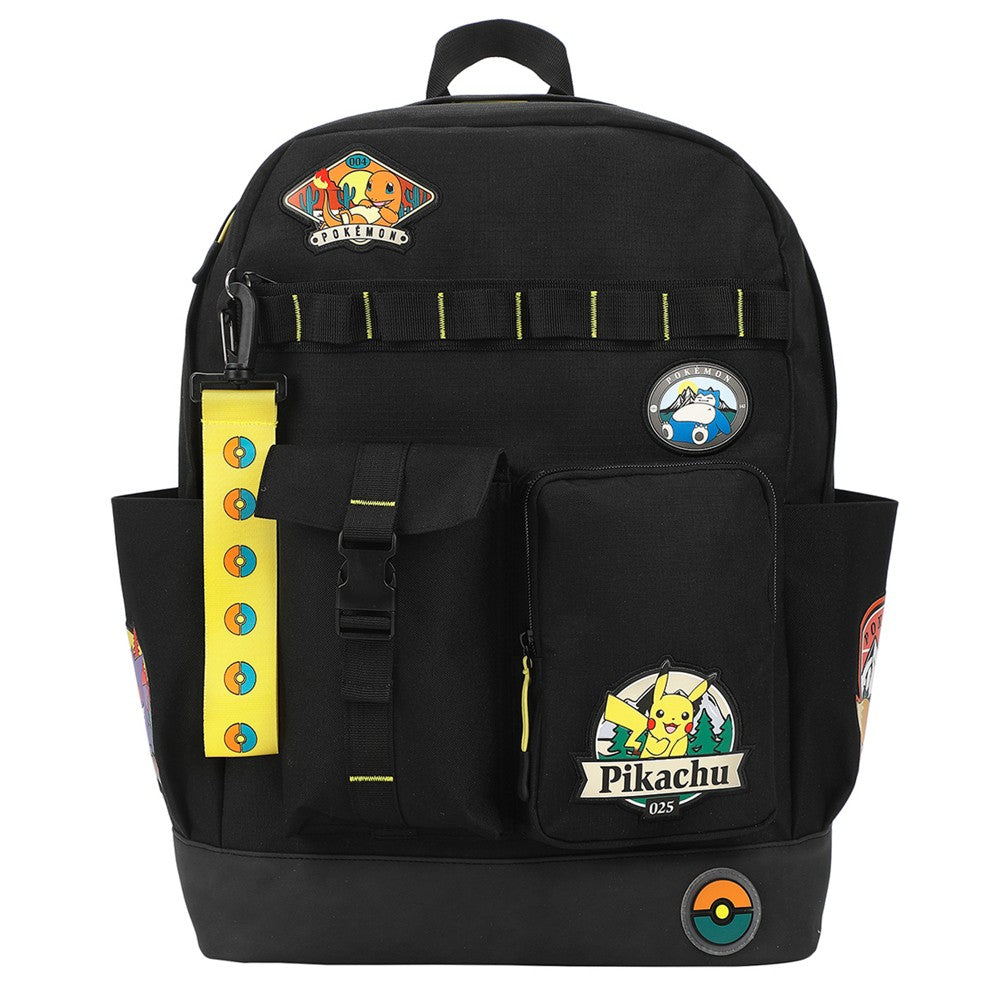 Pokémon character patch backpack front view