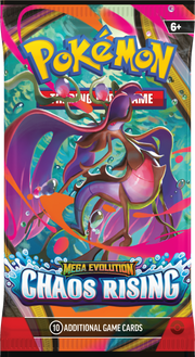 Pokémon Chaos Rising booster pack with Mega Dragalge artwork; one assorted pack per purchase