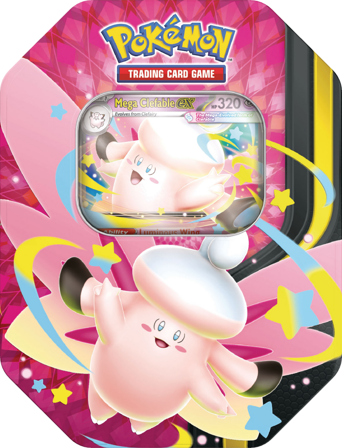 Pokémon TCG Mega Moonlit Tin Mega Clefable ex