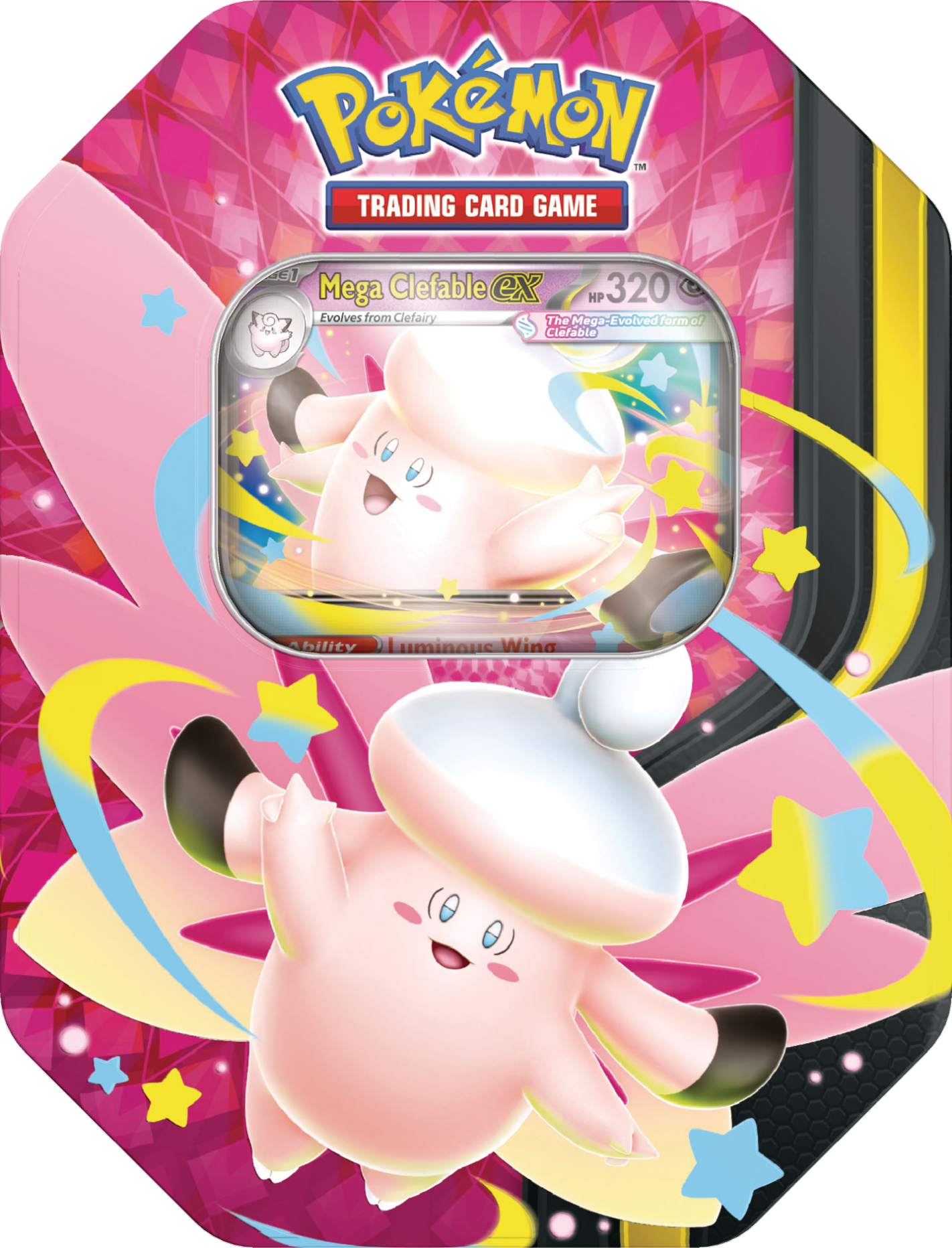 Pokémon TCG Mega Moonlit Tin Mega Clefable ex