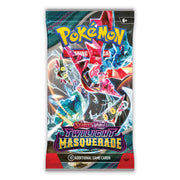 English Twilight Masquerade single booster pack with Dragapult artwork; artwork is assorted