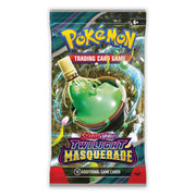 English Twilight Masquerade single booster pack with Sinistcha artwork; artwork is assorted