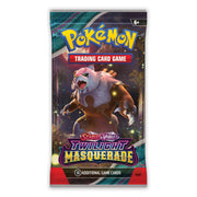 English Twilight Masquerade single booster pack with Bloodmoon Ursaluna artwork; artwork is assorted
