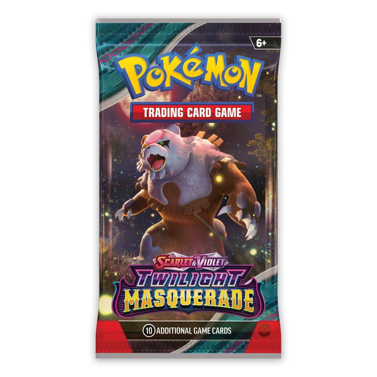 English Twilight Masquerade single booster pack with Bloodmoon Ursaluna artwork; artwork is assorted